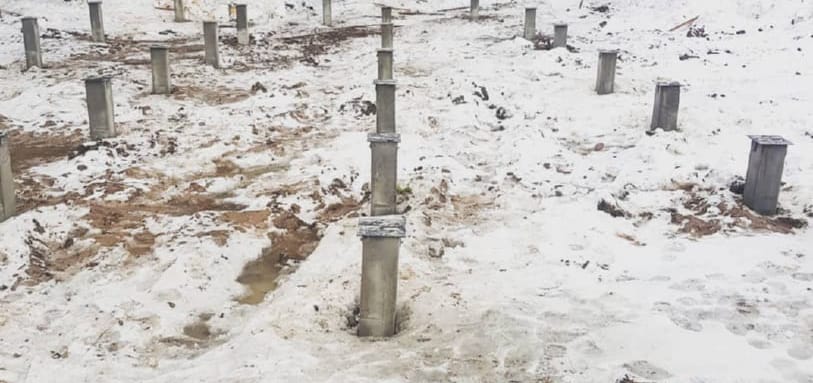 Фундамент на забивных ЖБ сваях