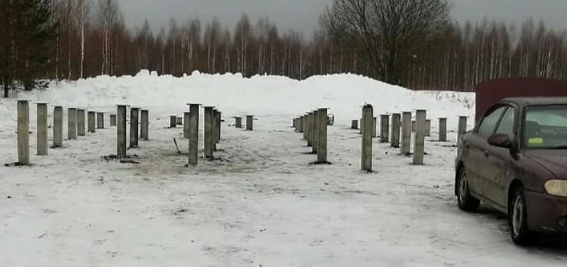 Фундамент на забивных ЖБ сваях