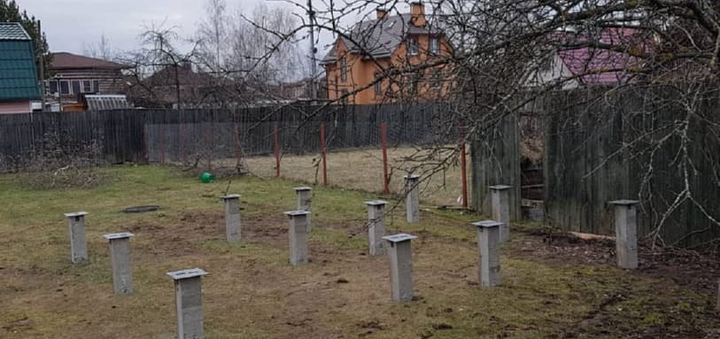 Фундамент на забивных ЖБ сваях